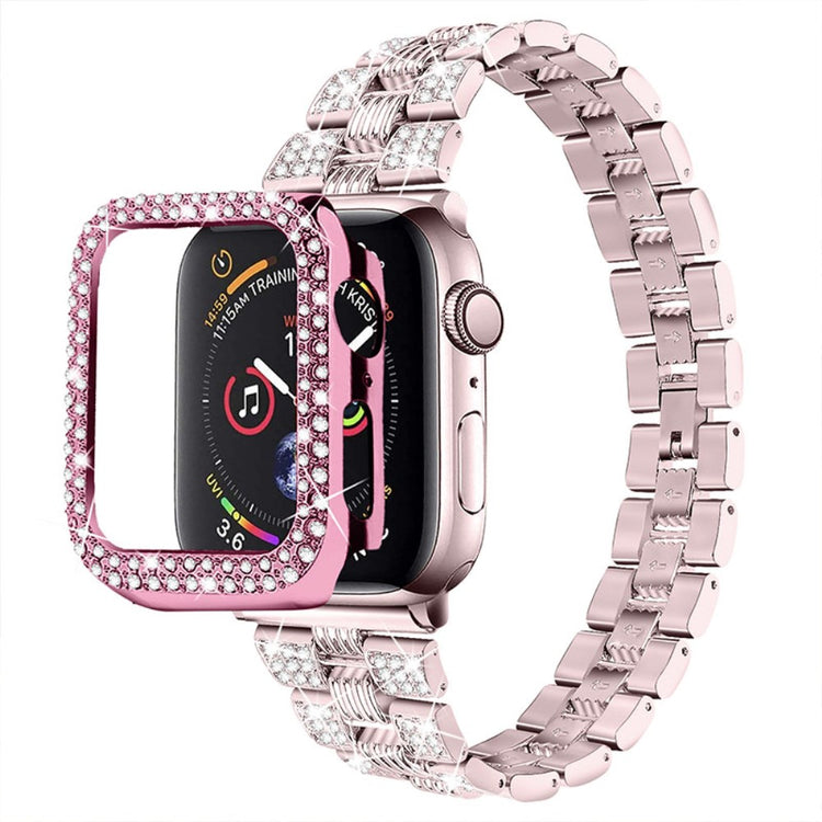 Apple Watch Series 7 41mm Metal Rem med Cover - Pink#serie_2