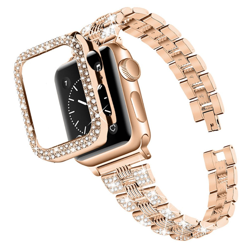 Apple Watch Series 7 41mm Metal Rem med Cover - Pink#serie_3