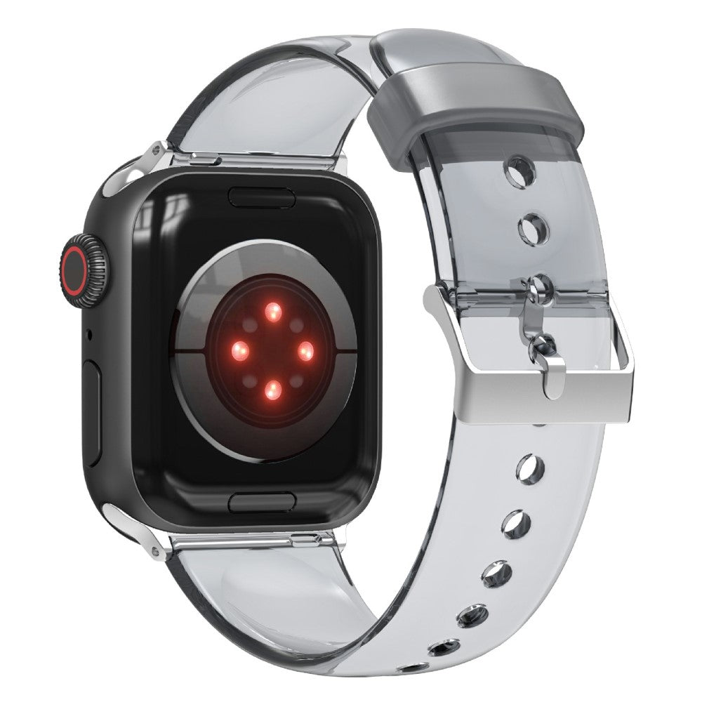 Super fed Apple Watch Series 7 41mm Silikone Rem - Sølv#serie_3