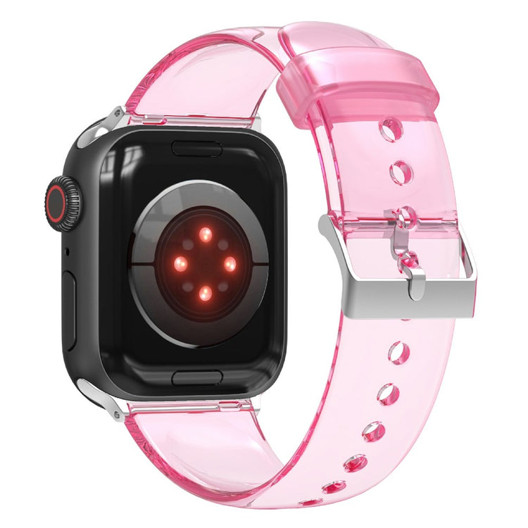 Super fed Apple Watch Series 7 41mm Silikone Rem - Pink#serie_4