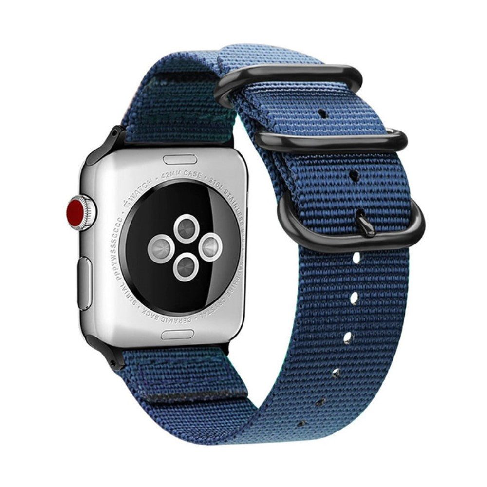 Rigtigt fint Apple Watch Series 7 41mm Nylon Rem - Blå#serie_1