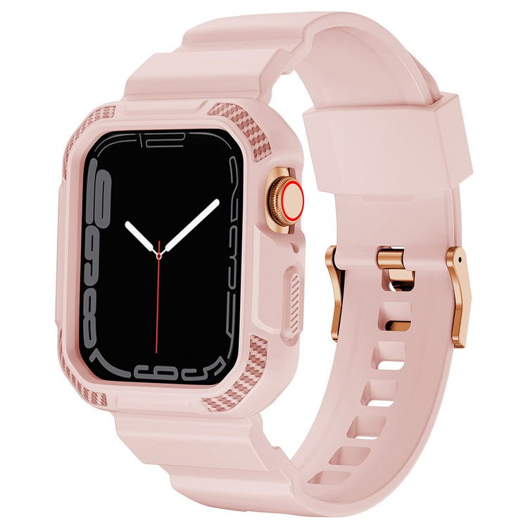 Apple Watch Series 7 41mm Silikone Cover med Rem - Pink#serie_2