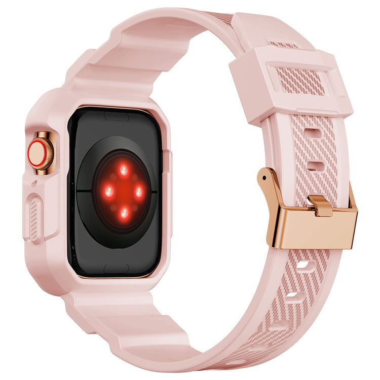 Apple Watch Series 7 41mm Silikone Cover med Rem - Pink#serie_2