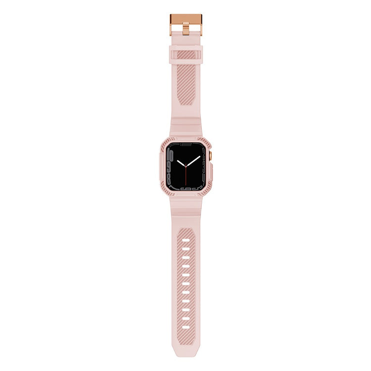 Apple Watch Series 7 41mm Silikone Cover med Rem - Pink#serie_2