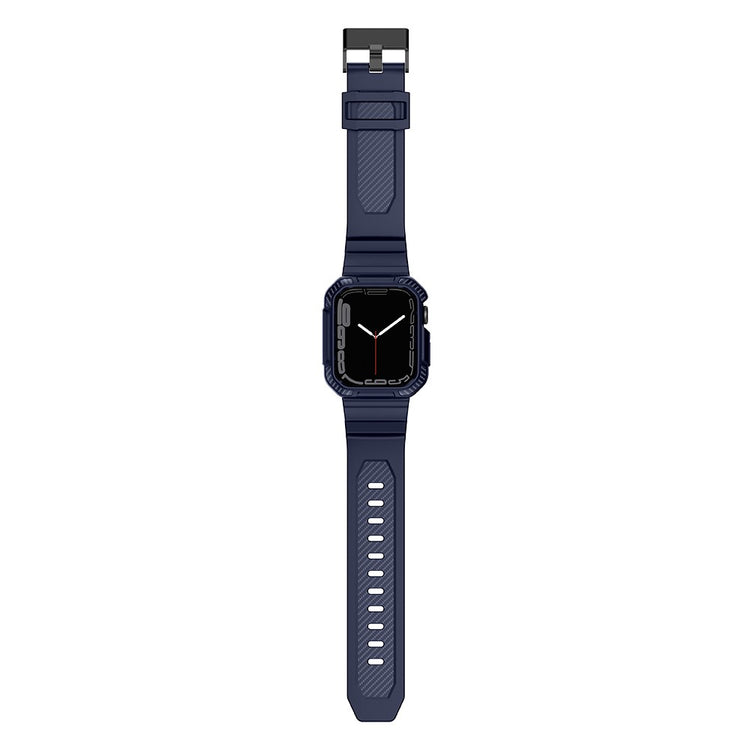Apple Watch Series 7 41mm Silikone Cover med Rem - Blå#serie_4