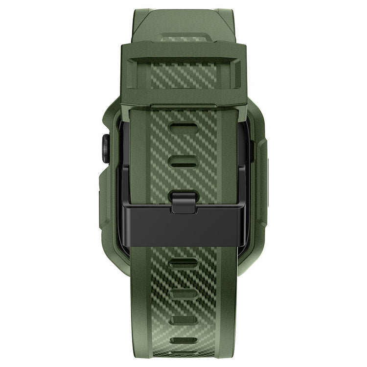 Apple Watch Series 7 41mm Silikone Cover med Rem - Grøn#serie_5