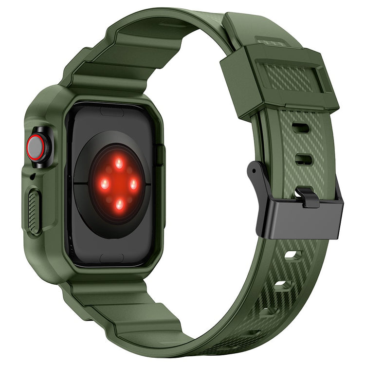 Apple Watch Series 7 41mm Silikone Cover med Rem - Grøn#serie_5