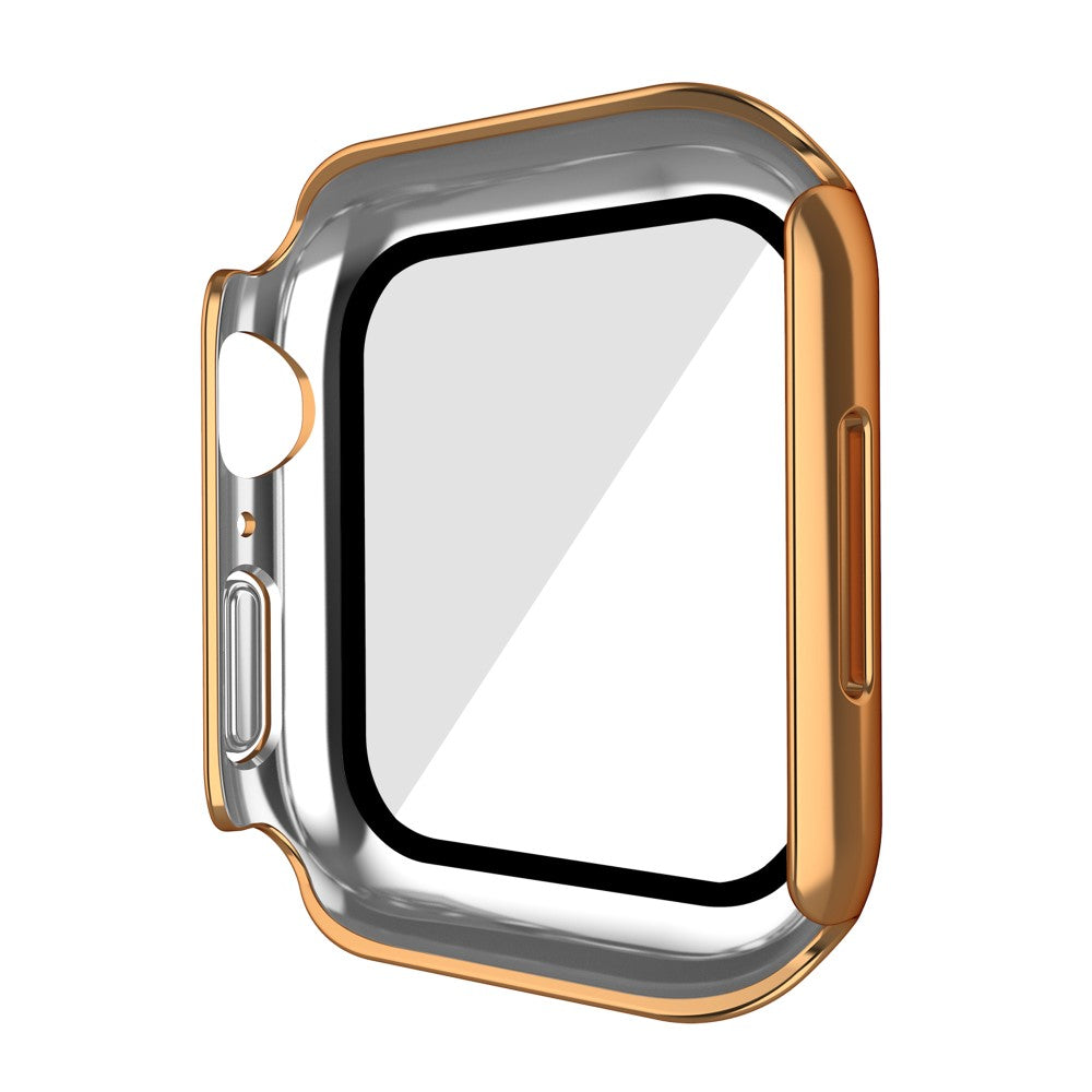 Mega Fed Apple Watch Series 7 41mm Cover med Skærmbeskytter i Plastik og Hærdet Glas - Pink#serie_4
