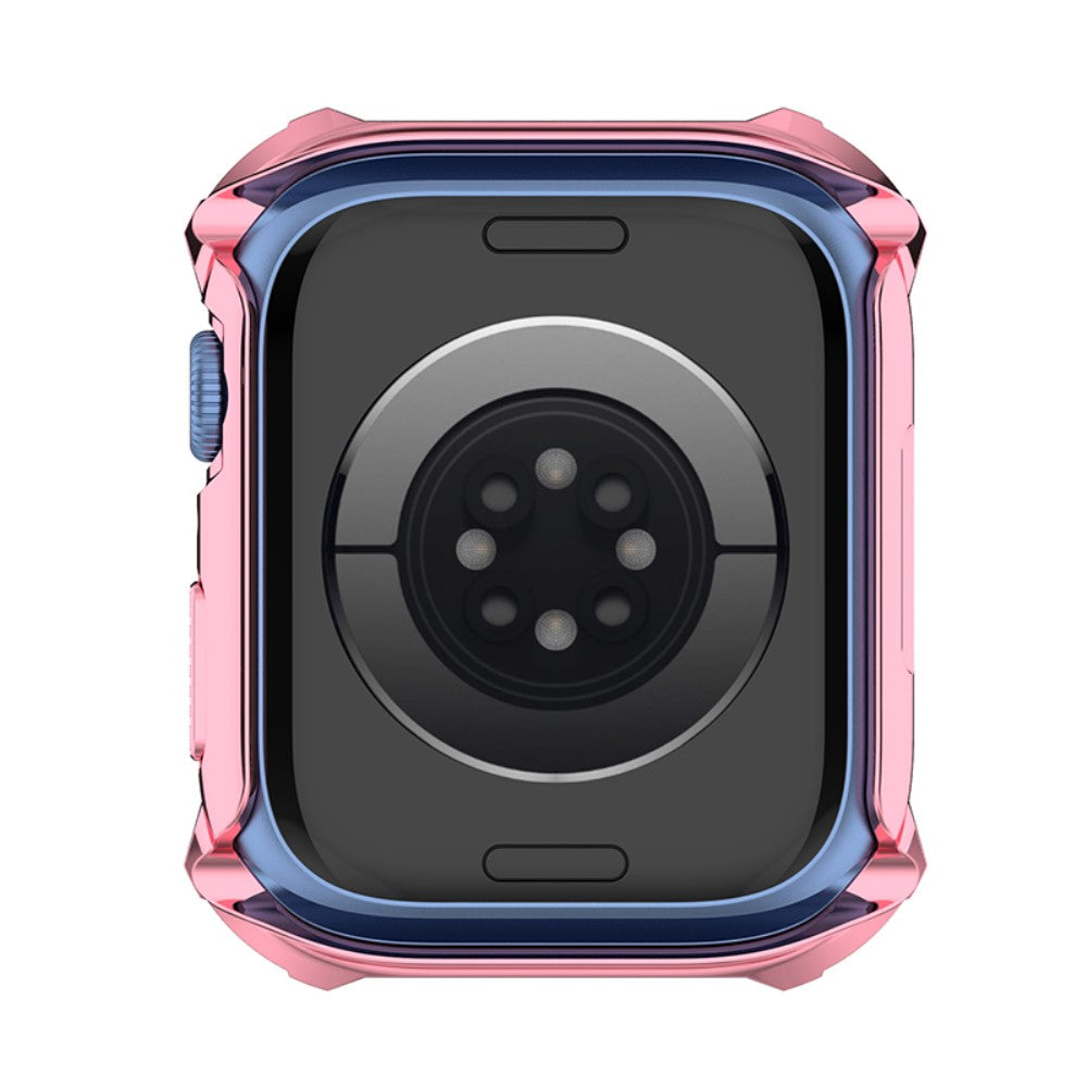 Super Pænt Apple Watch Series 7 41mm Cover med Skærmbeskytter i Plastik og Hærdet Glas - Pink#serie_1