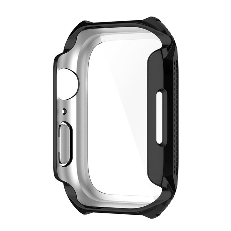 Super Pænt Apple Watch Series 7 41mm Cover med Skærmbeskytter i Plastik og Hærdet Glas - Sort#serie_2