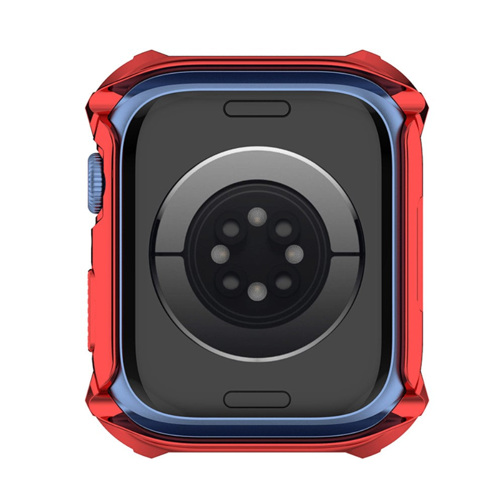 Super Pænt Apple Watch Series 7 41mm Cover med Skærmbeskytter i Plastik og Hærdet Glas - Rød#serie_3