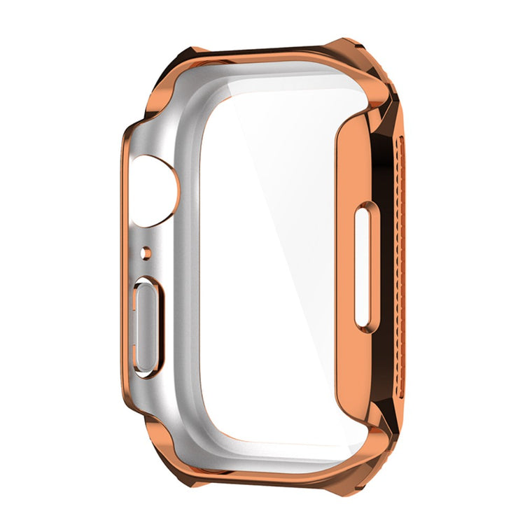 Super Pænt Apple Watch Series 7 41mm Cover med Skærmbeskytter i Plastik og Hærdet Glas - Pink#serie_5