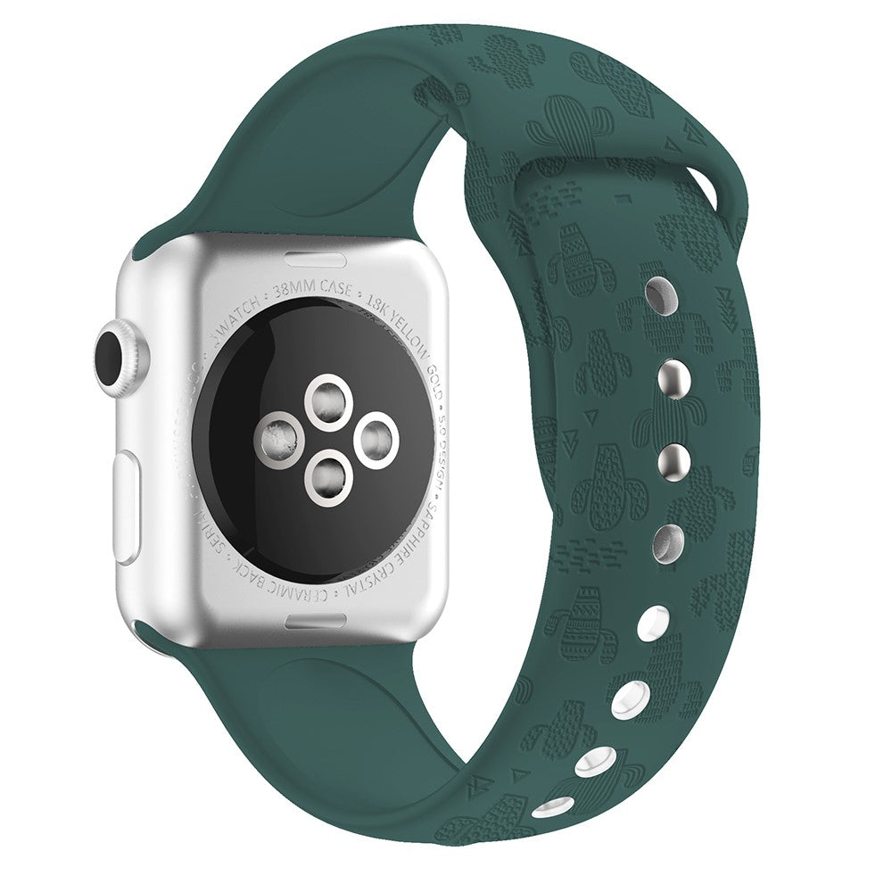 Skøn Apple Watch Series 7 41mm Silikone Rem - Grøn#serie_1
