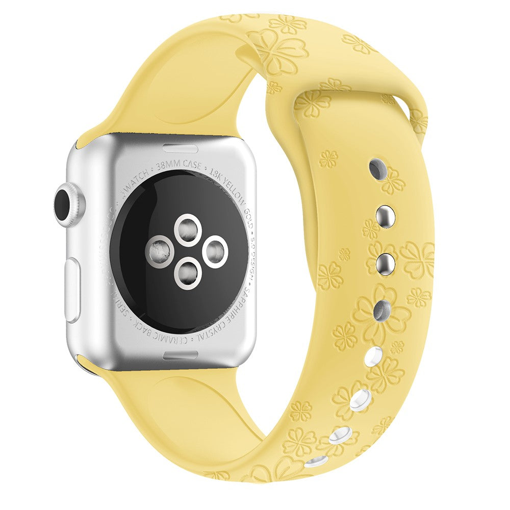 Skøn Apple Watch Series 7 41mm Silikone Rem - Gul#serie_7