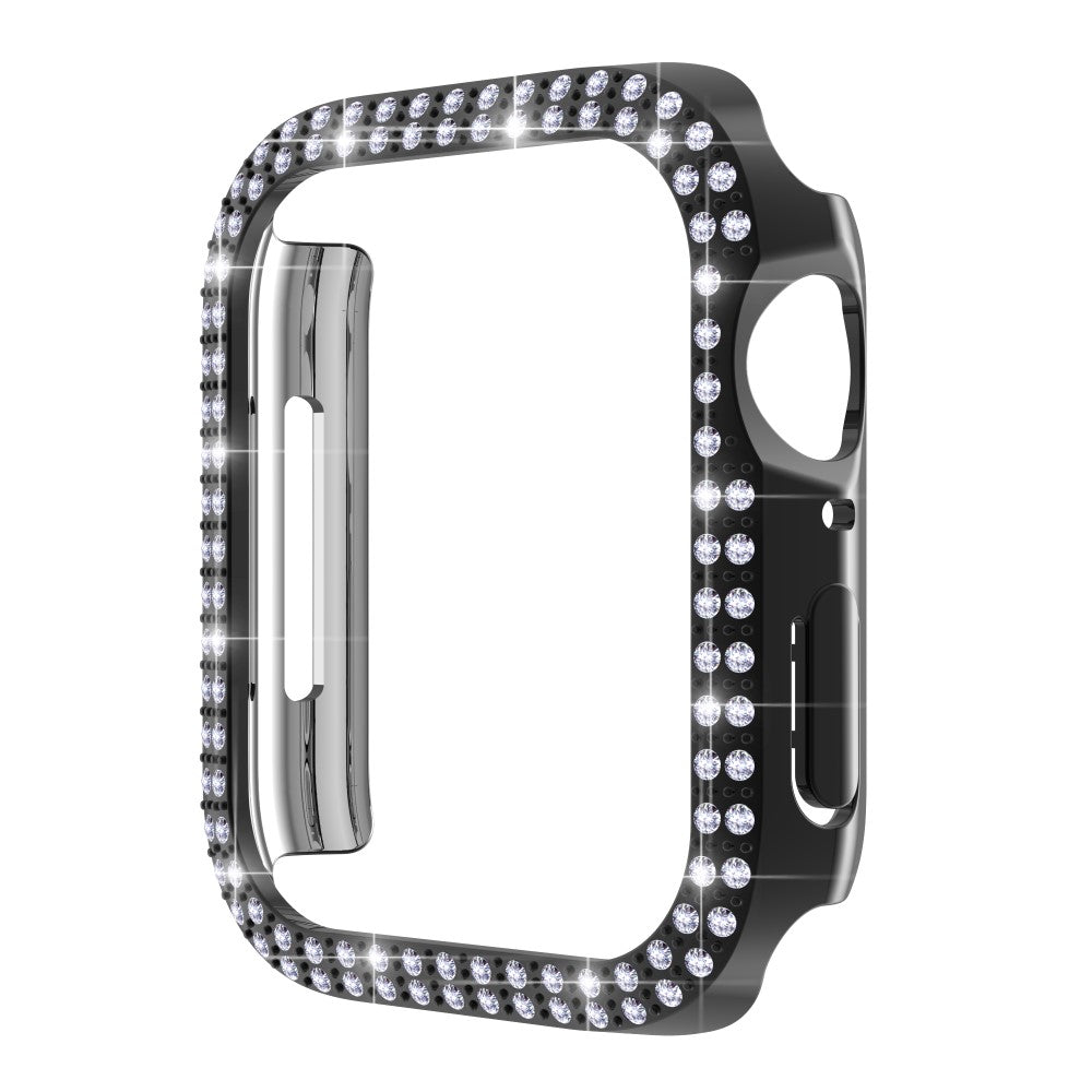 Apple Watch Series 7 41mm  Plastik og Rhinsten Bumper  - Sort#serie_2