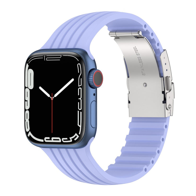 Vildt sejt Apple Watch Series 7 41mm Silikone Rem - Lilla#serie_10