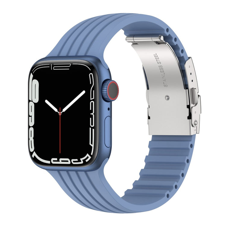 Vildt sejt Apple Watch Series 7 41mm Silikone Rem - Blå#serie_3