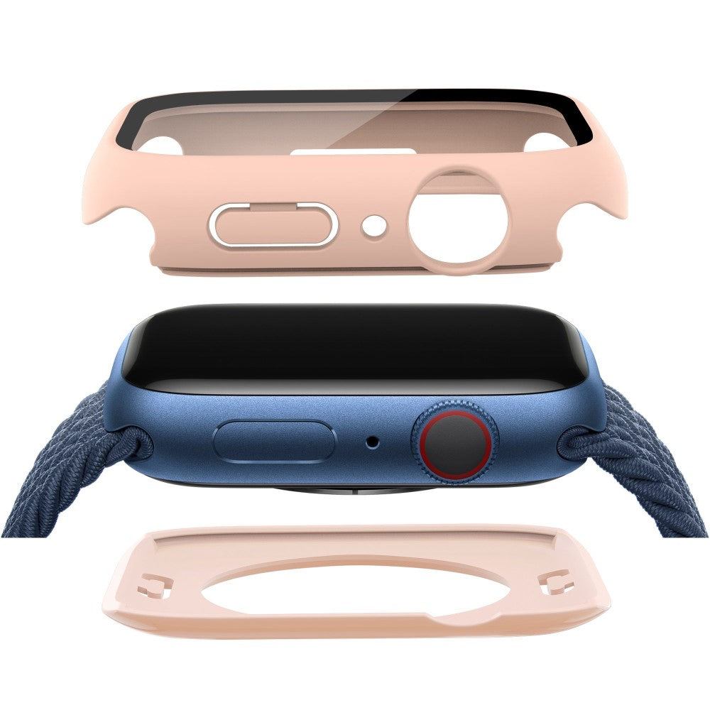 Apple Watch Series 7 41mm Elegant Plastik og Glas Bumper  - Pink#serie_1