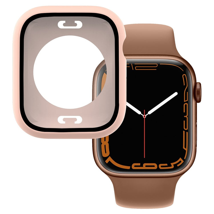 Apple Watch Series 7 41mm Elegant Plastik og Glas Bumper  - Pink#serie_1