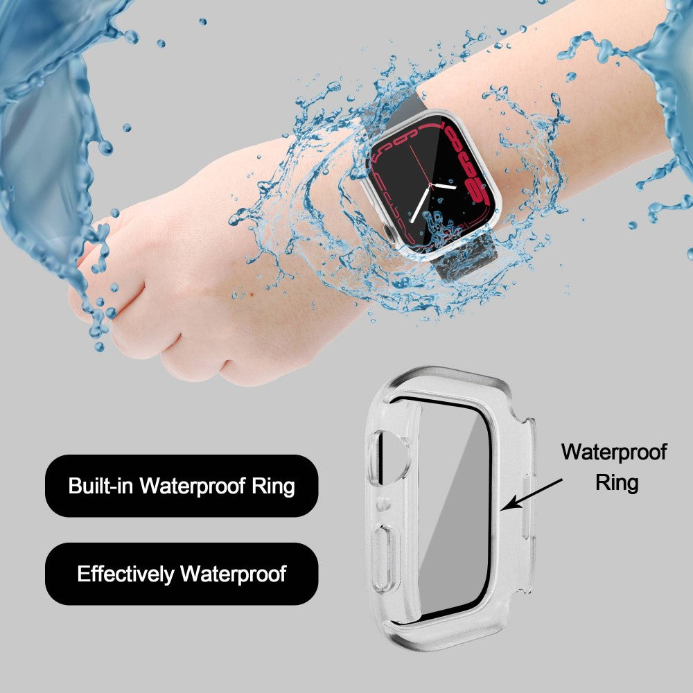 Apple Watch Series 7 41mm Elegant Plastik og Glas Bumper  - Gennemsigtig#serie_3