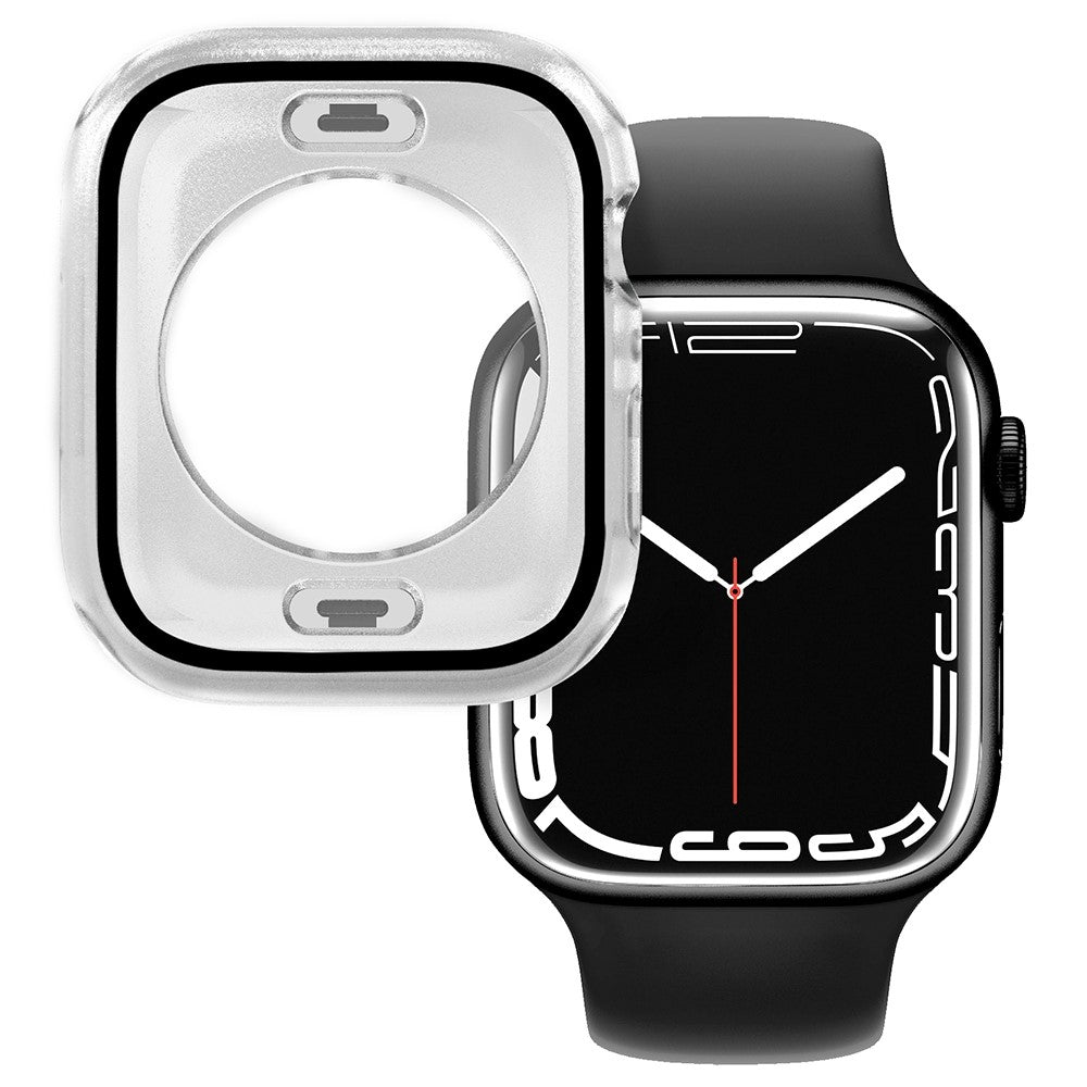 Apple Watch Series 7 41mm Elegant Plastik og Glas Bumper  - Gennemsigtig#serie_3