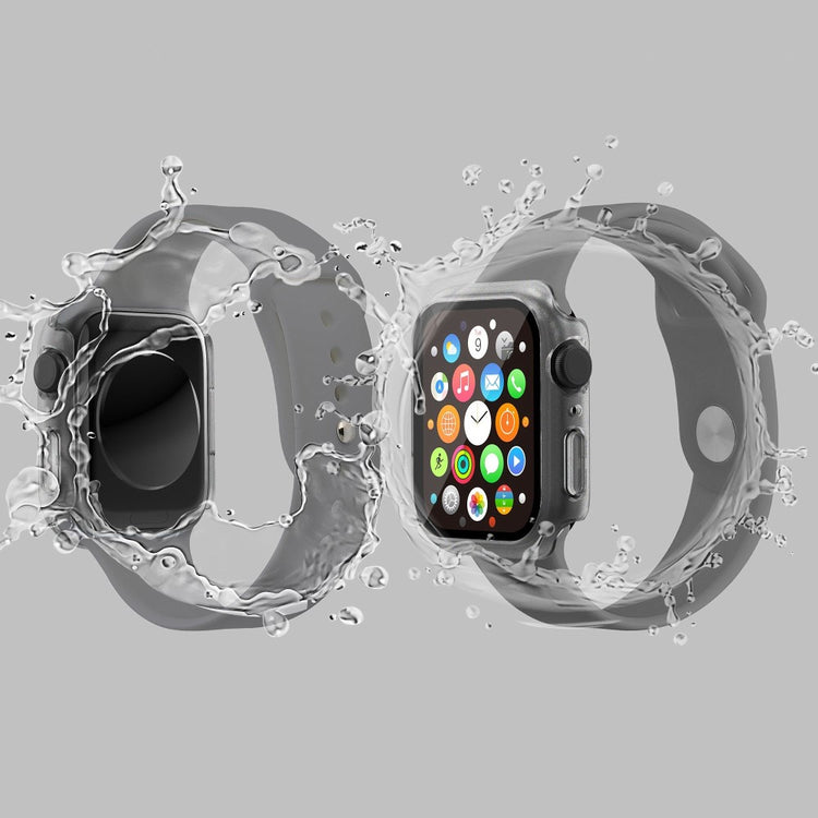Vildt Godt Apple Watch Series 7 41mm Cover med Skærmbeskytter i Plastik og Hærdet Glas - Gennemsigtig#serie_4