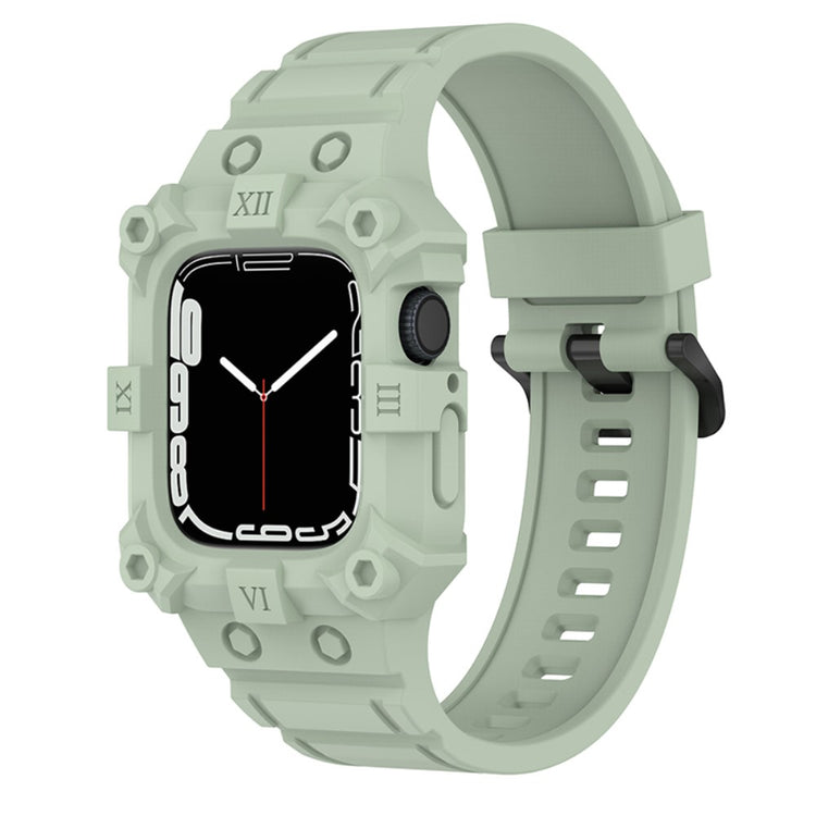 Super skøn Apple Watch Series 7 41mm Silikone Rem - Grøn#serie_2