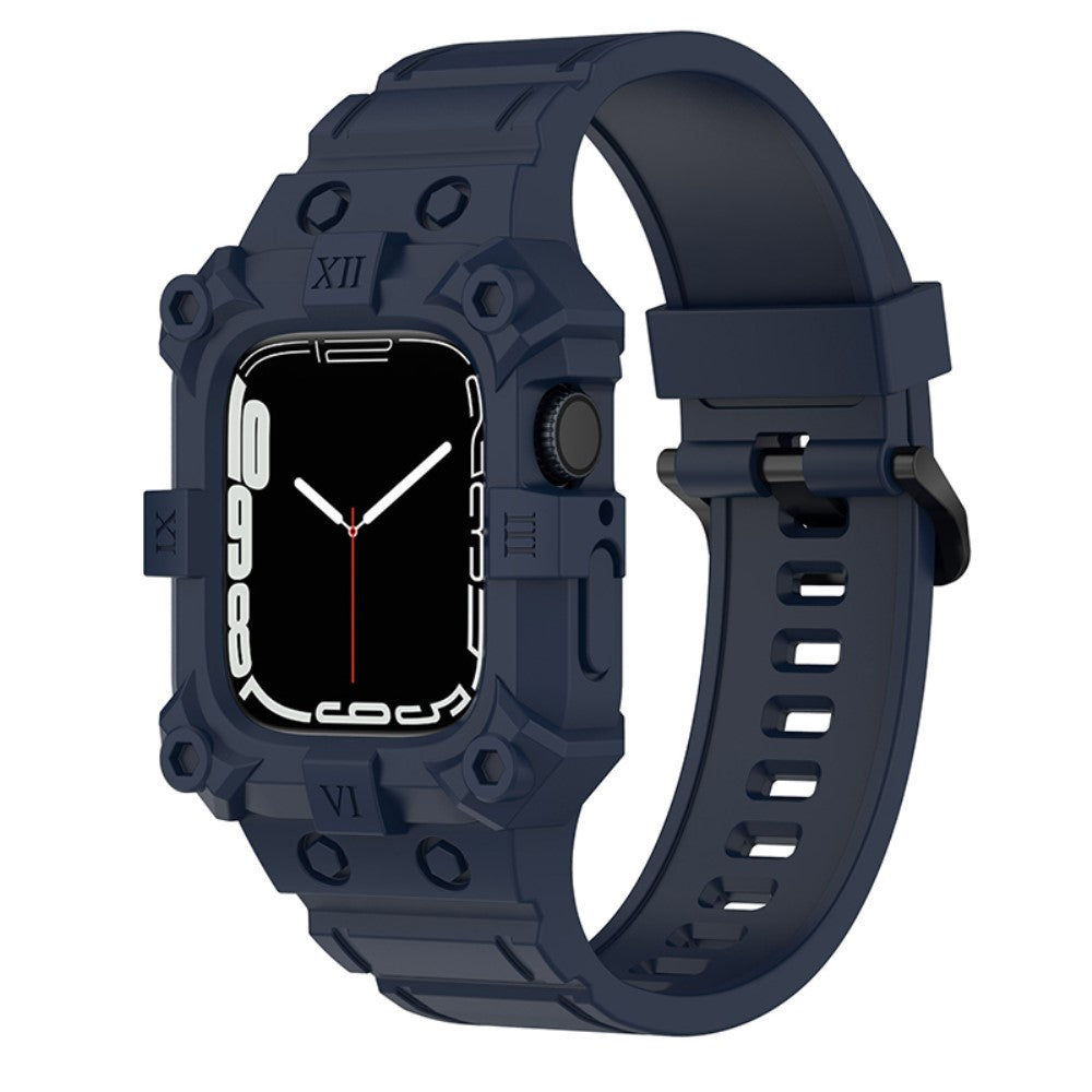 Super skøn Apple Watch Series 7 41mm Silikone Rem - Blå#serie_3