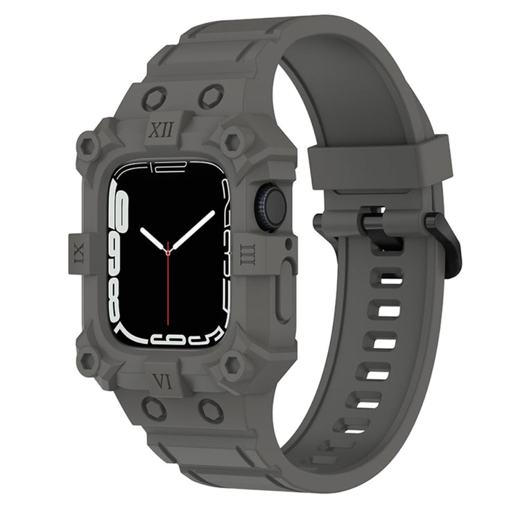 Super skøn Apple Watch Series 7 41mm Silikone Rem - Sølv#serie_5