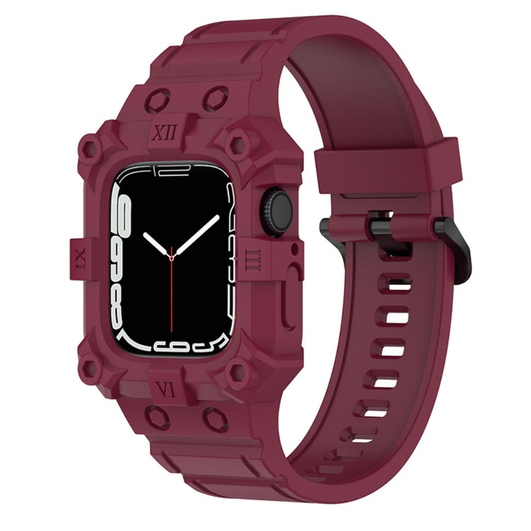 Super skøn Apple Watch Series 7 41mm Silikone Rem - Rød#serie_6