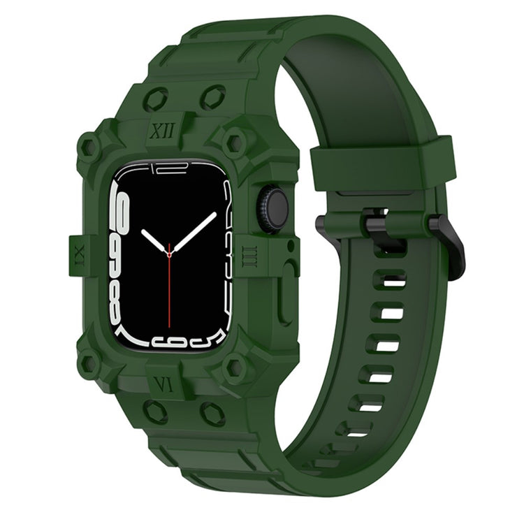 Super skøn Apple Watch Series 7 41mm Silikone Rem - Grøn#serie_7
