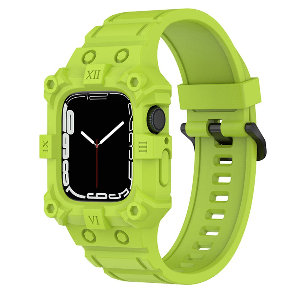 Super skøn Apple Watch Series 7 41mm Silikone Rem - Grøn#serie_8
