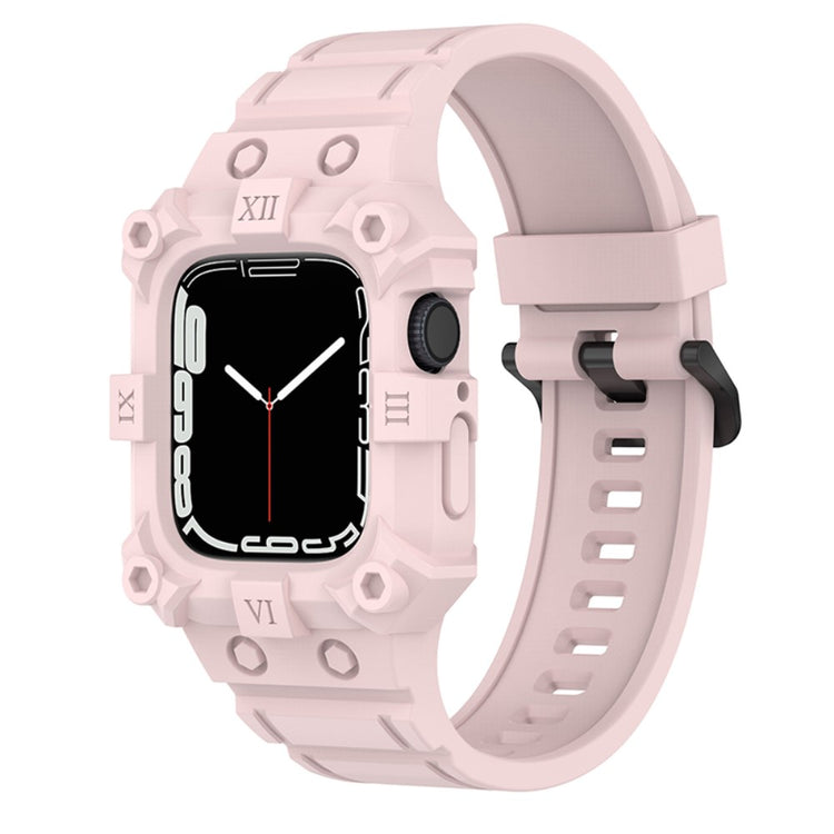 Super skøn Apple Watch Series 7 41mm Silikone Rem - Pink#serie_9