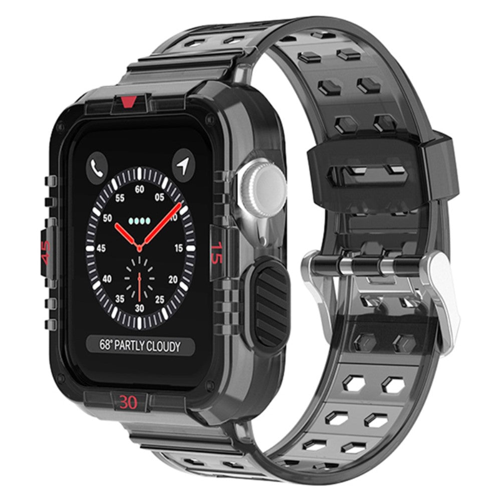Vildt hårdfør Apple Watch Series 7 41mm Silikone Rem - Sort#serie_1