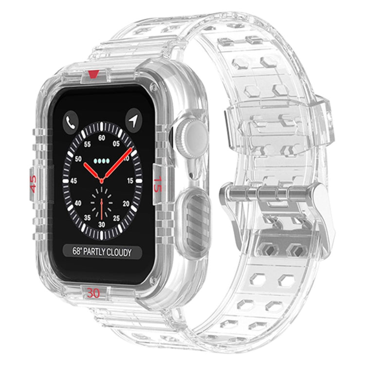 Vildt hårdfør Apple Watch Series 7 41mm Silikone Rem - Gennemsigtig#serie_2