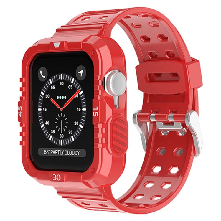 Vildt hårdfør Apple Watch Series 7 41mm Silikone Rem - Rød#serie_4