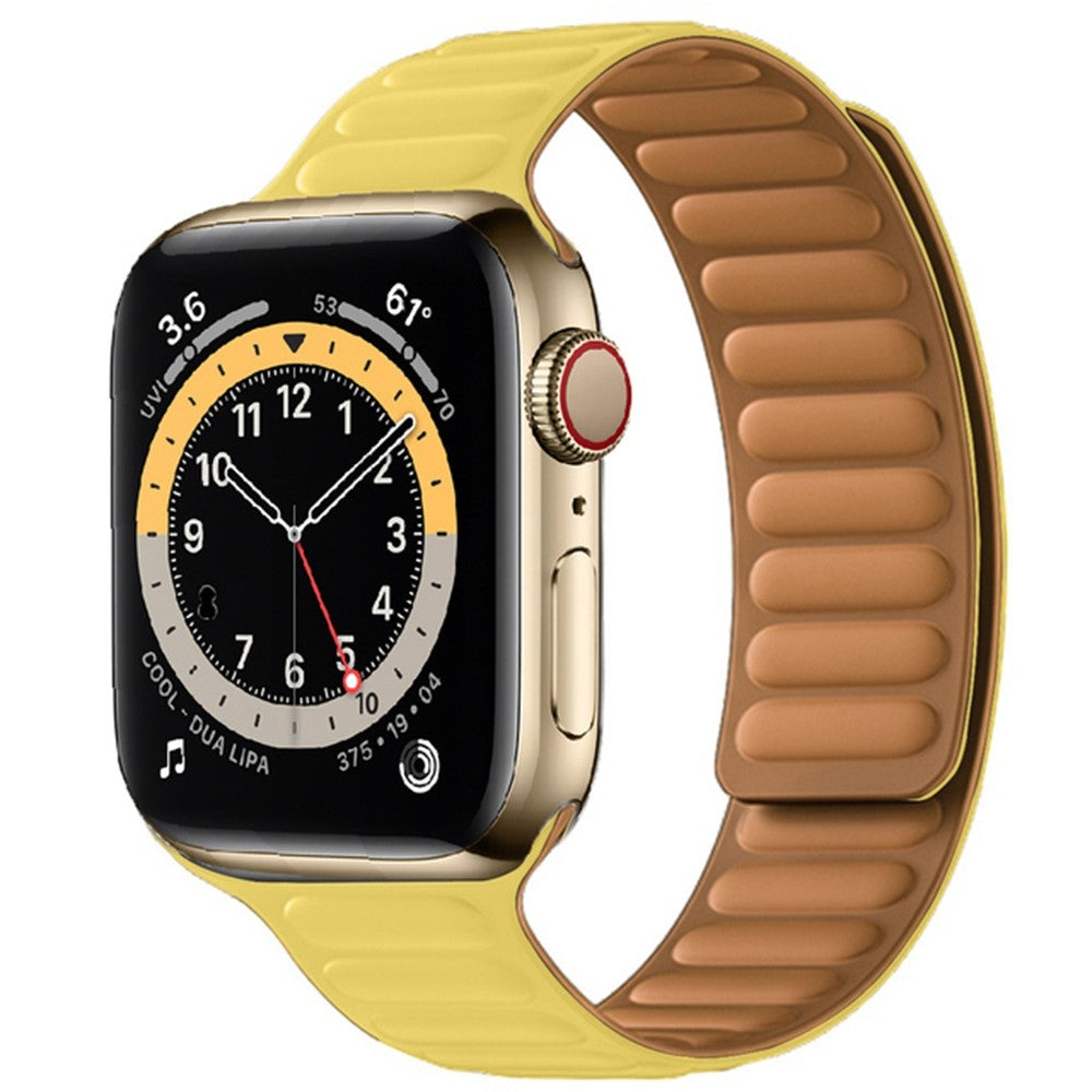 Stilren Apple Watch Series 7 41mm Silikone Rem - Gul#serie_4