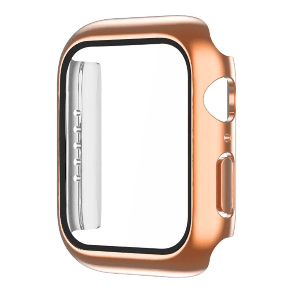 Rigtigt Fed Apple Watch Series 7 41mm Cover med Skærmbeskytter i Plastik og Hærdet Glas - Pink#serie_4