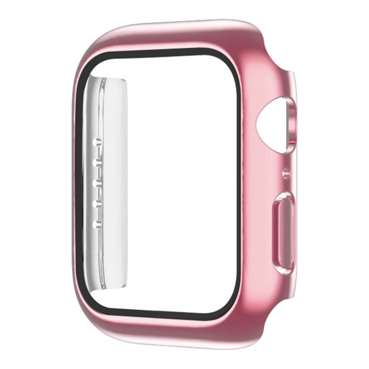 Rigtigt Fed Apple Watch Series 7 41mm Cover med Skærmbeskytter i Plastik og Hærdet Glas - Pink#serie_8