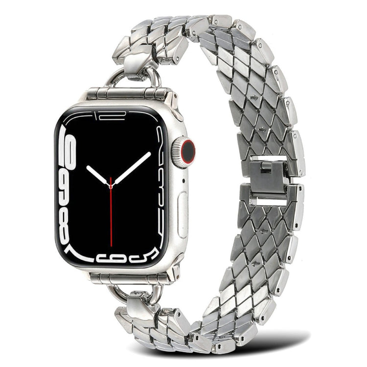 Mega fed Apple Watch Series 7 41mm Metal Urrem - Sølv#serie_2