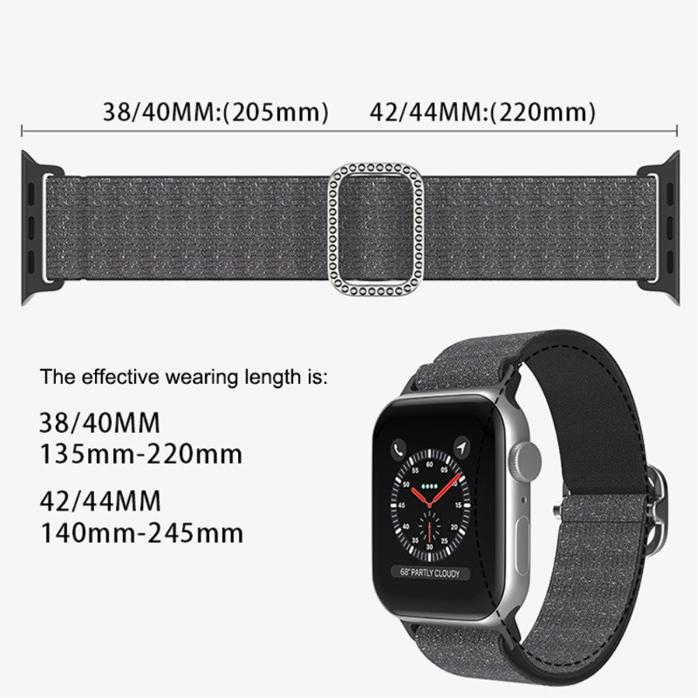 Meget holdbart Apple Watch Series 7 41mm Stof Urrem - Rød#serie_9