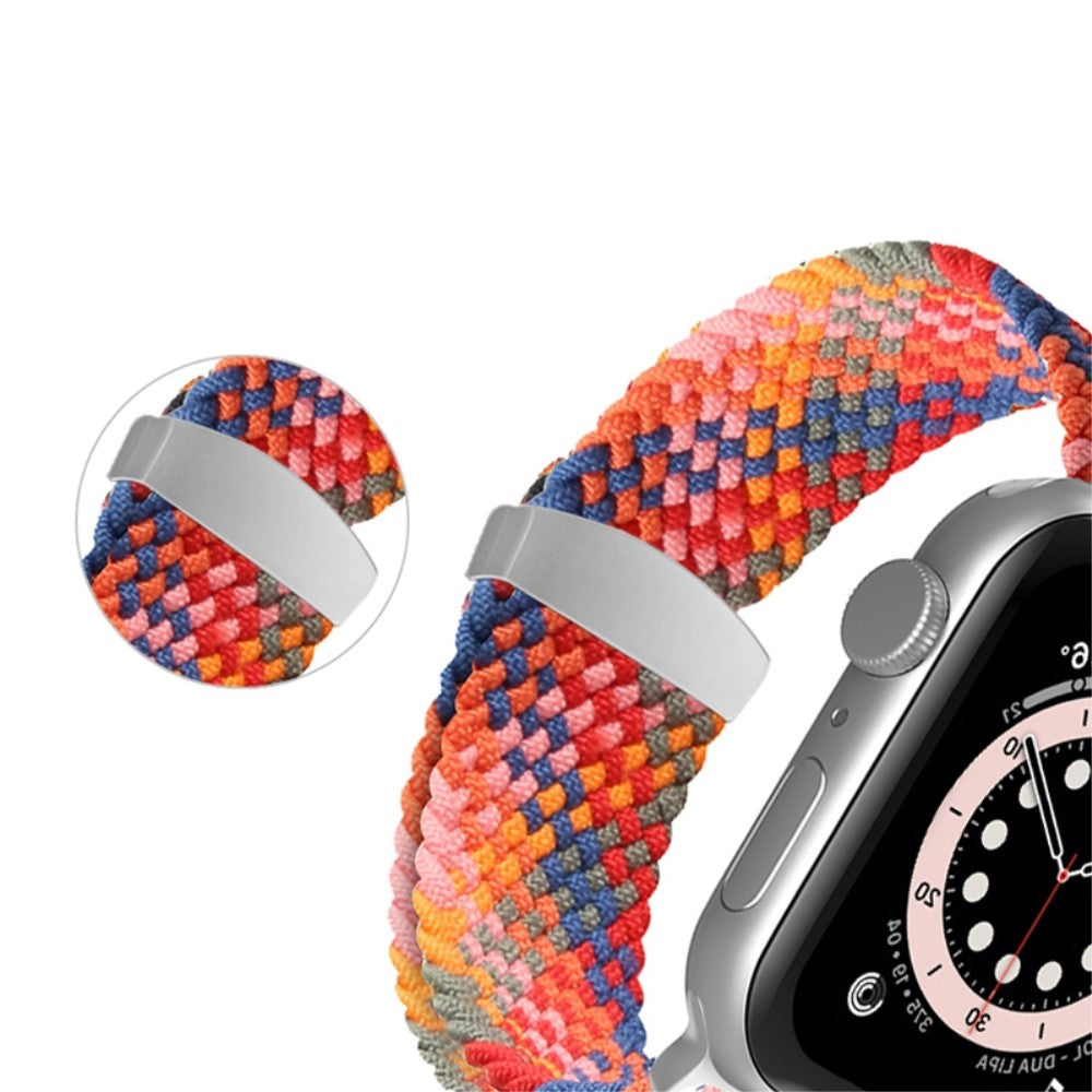 Tidsløst Apple Watch Series 7 41mm Stof Urrem - Flerfarvet#serie_1