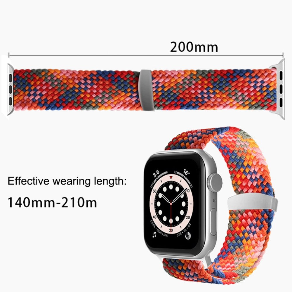 Tidsløst Apple Watch Series 7 41mm Stof Urrem - Flerfarvet#serie_1