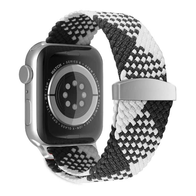 Super skøn Apple Watch Series 7 41mm Nylon Rem - Sort#serie_5