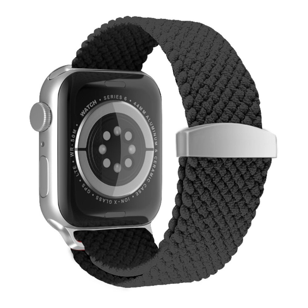 Super skøn Apple Watch Series 7 41mm Nylon Rem - Sort#serie_6