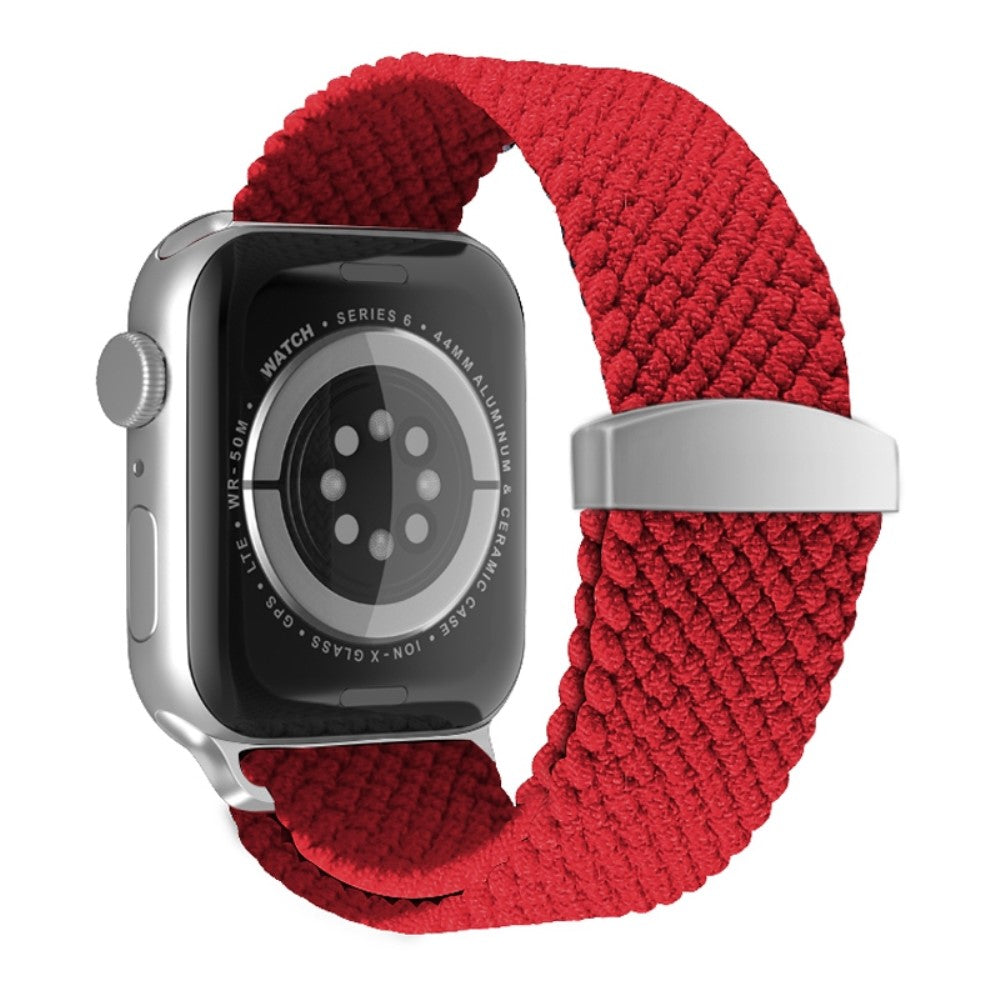 Super skøn Apple Watch Series 7 41mm Nylon Rem - Rød#serie_7