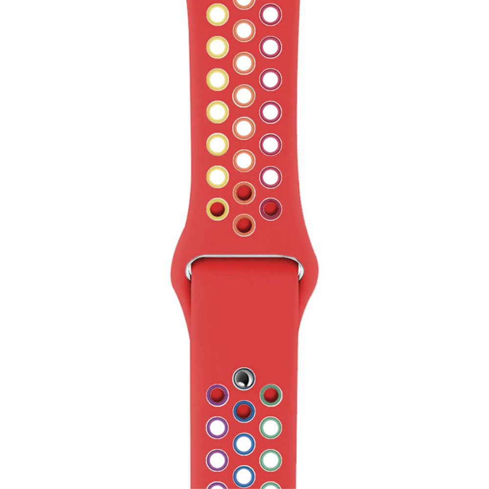 Rigtigt cool Apple Watch Series 7 41mm Silikone Urrem - Rød#serie_5