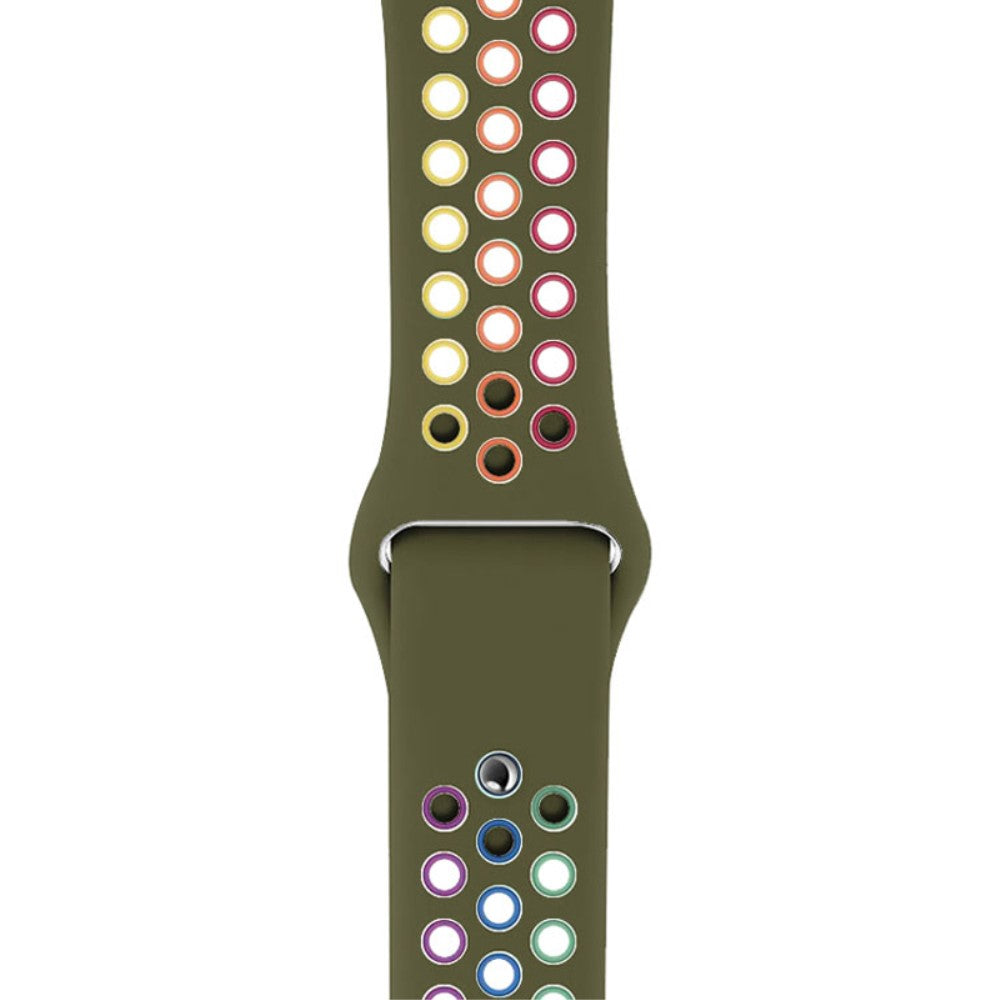 Rigtigt cool Apple Watch Series 7 41mm Silikone Urrem - Grøn#serie_8