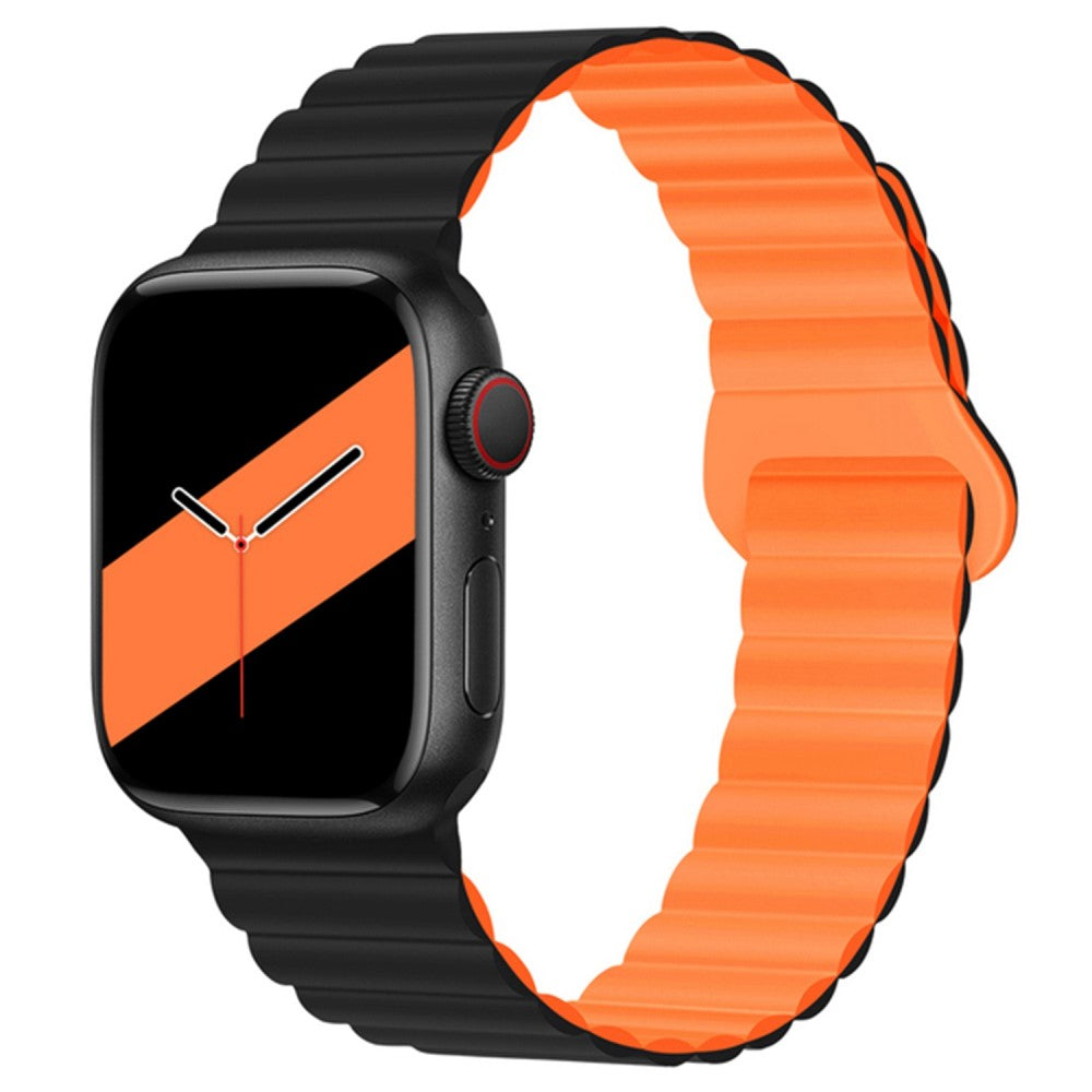 Super flot Apple Watch Series 7 41mm Silikone Urrem - Sort#serie_1