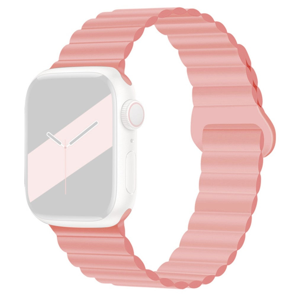 Mega komfortabel Apple Watch Series 7 41mm Silikone Rem - Pink#serie_2